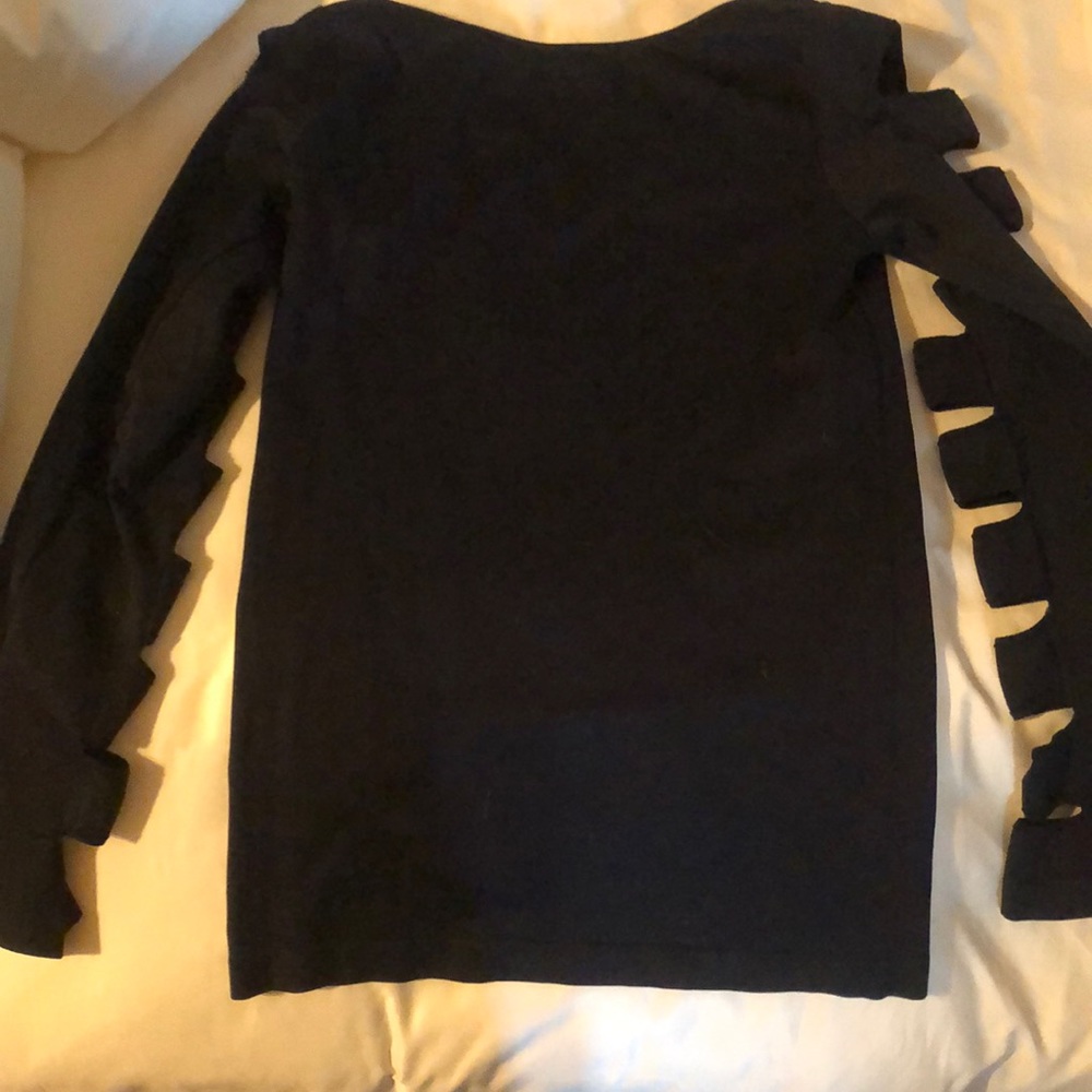 Venus sexy tight black shirt with open arm detail